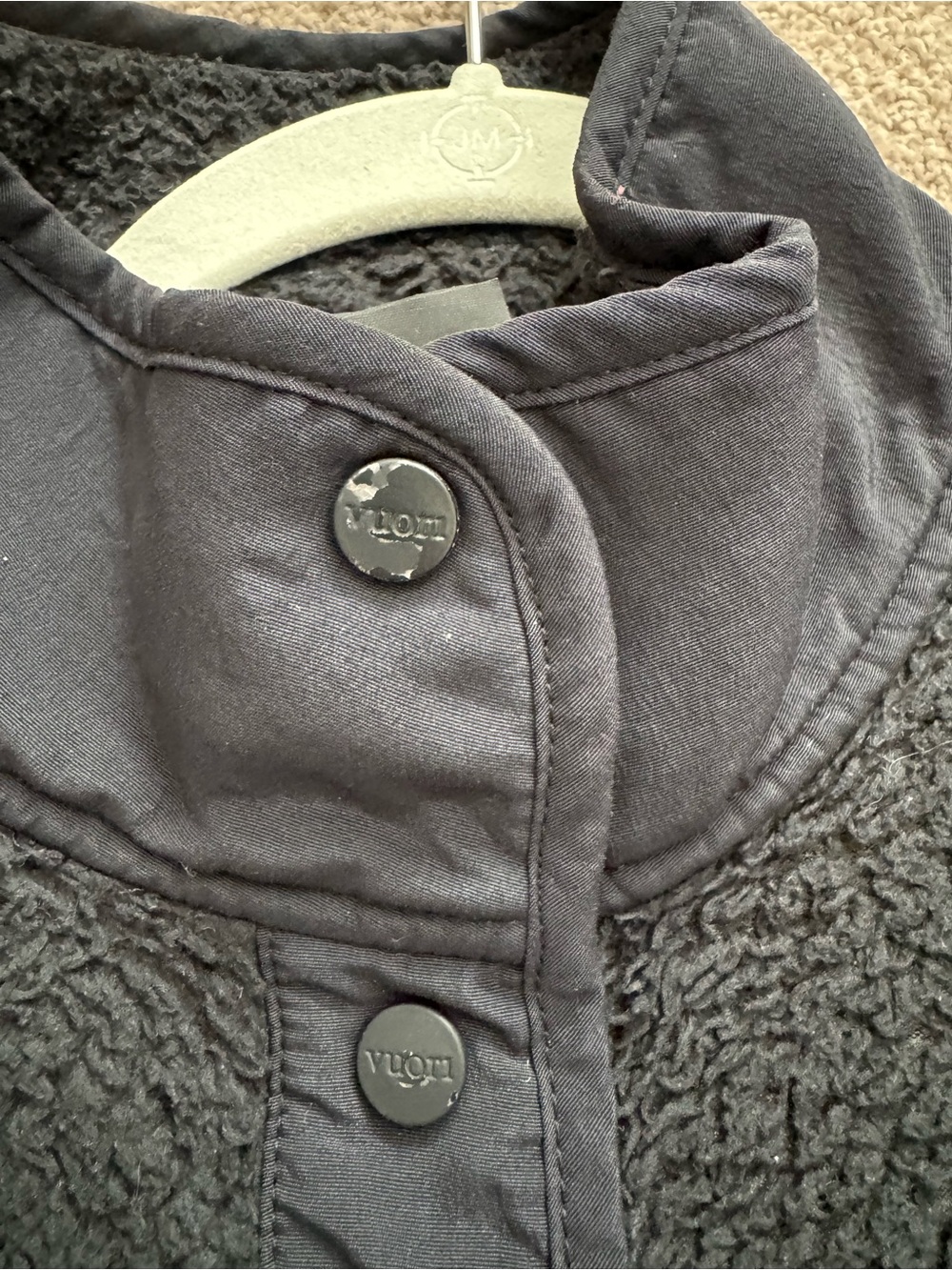 Vuori Black Sherpa Snap Pullover Jacket - Picture 5 of 6
